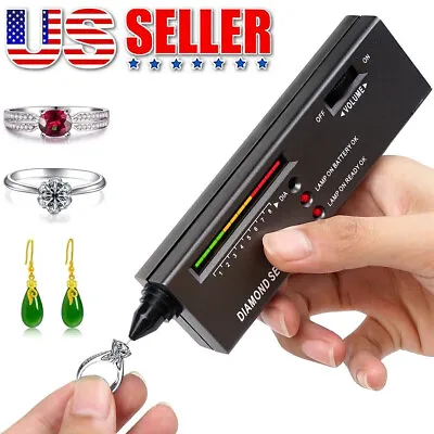 Portable Gemstone Diamond Tester Pen Selector Jewelry Testing Detection Tool Kit • $11.48