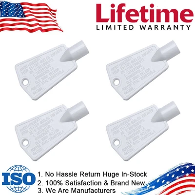 $5.99 • Buy 4PCS Frigidaire Freezer Door Lock Key 297147700 For Whirlpool Maytag 216702900