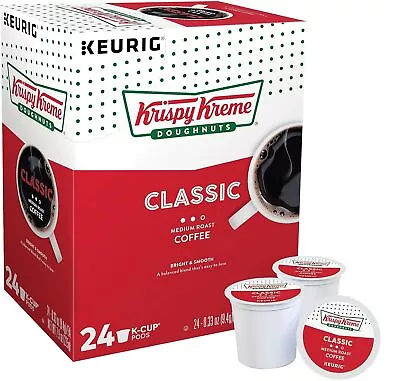 Krispy Kreme Classic Single-Serve Keurig K-Cup Pods Medium Roast Coffee 24 • $32.69