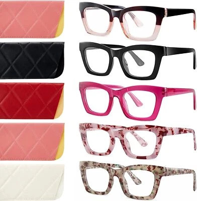 $19.99 • Buy Reading Glasses For Women Men Blue Light Blocking 5 Pack Filter UV Ray (1.50x)
