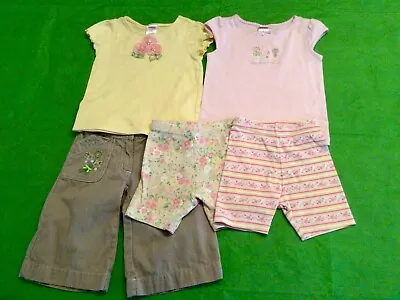 Gymboree Girls Size 3 3T Garden Bloom Tops Shirts Bike Shorts Capris 5 PieceLot • $10