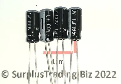 Samsung ST Radial Electrolytic Capacitor 1µF 100V 105°C (Pack Of 4) • £1.34