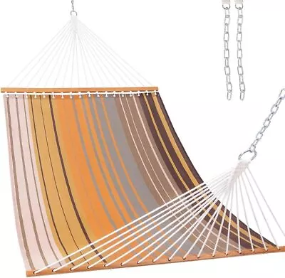 Quick Dry Hammock With Spreader Bar 2 Person Double Hammock With Chains Outdoor • $56.99