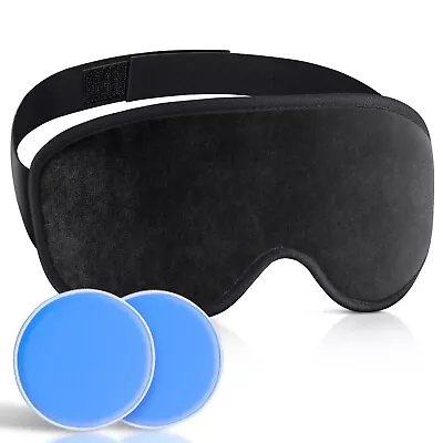 Gel Sleep Eye Mask Cooling Heating Reusable Hot Cold Headache Relief Migraine UK • £8.89