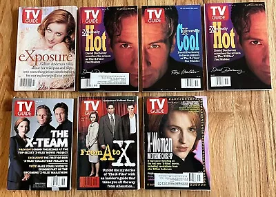 Lot Of 7 The X-Files Gillian Anderson David Duchovny TV Guide Magazine 1996-1998 • $11.99