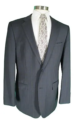 Hugo Boss James Sharp Mens Charcoal Plaid 2 Btn S100s Suit 44L • $136.04
