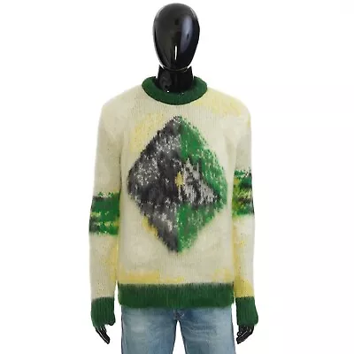 DIOR X PETER DOIG 2700$ Multicolor Sweater - Brushed Mohair/Wool Jacquard • $1240