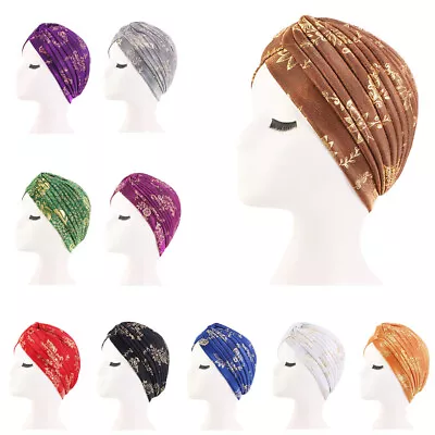 Women Muslim Maxi Dress Turban Head Cover Caps Indian Beanie Hats Islamic Arab • $6.15