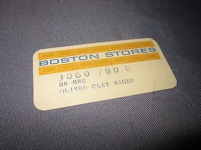 Vintage BOSTON STORES Southern California CREDIT Charge CARD • $12.99