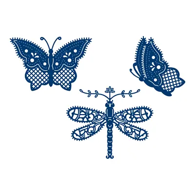£9.99 • Buy Tattered Lace WINGS & THINGS Butterflies Dragonfly Cutting Dies TLD0373