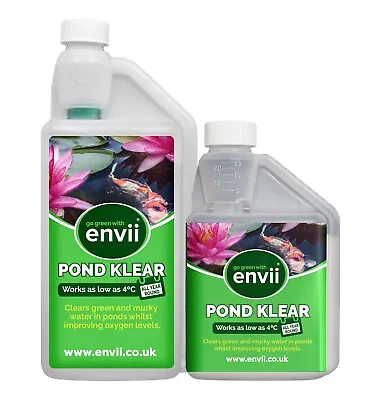 £14.99 • Buy Envii Pond Klear Pond Water Treatment Cleaner Clear Green Cloudy Safe For Koi
