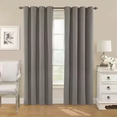 Eclipse Smoke Thermal Grommet Blackout Curtain - 52 In. W X 84 In. L. (1curtain) • $23.99