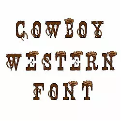 Cowboy Western - 26 Machine Embroidery Font Designs • $5.99