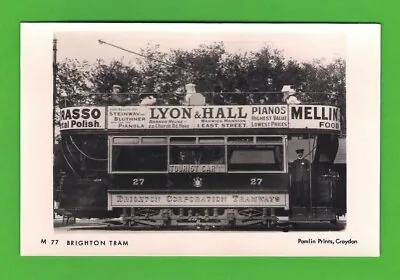 £2.95 • Buy Tram Postcard - Brighton Corporation Tramways 27 - Tourist Car - Pamlin M77