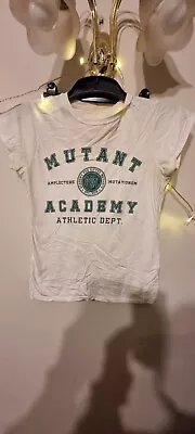 Inner Geek White Xmen Mutant Academy Marvel T Shirt Ladies Size 12 • £8