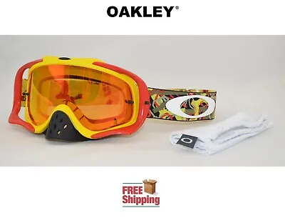 Oakley Crowbar Mx Goggle Camovinejungle Red/yellow Fire Len Free Shipping • $90