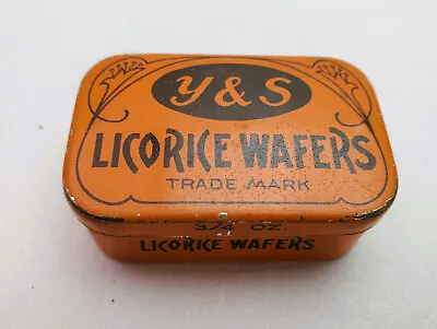 Y & S Licorice Wafers For Coughs & Colds Empty Medicine Tin Box • $10.95