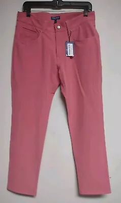 Peter Millar Crown Crafted Mens Pink 32x30 5-Pocket Kirk Golf Pants • $69.95