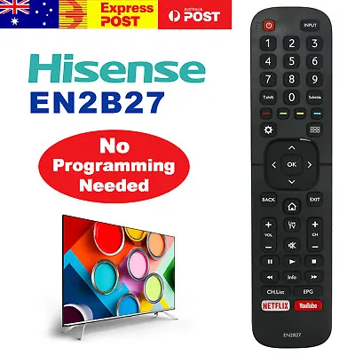 For HISENSE TV Remote EN2B27 ORIGINAL OEM Control RC3394402/01 3139 238 New  • $14.95