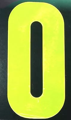 Number 0 HI VISIBILITY REFLECTIVE WHEELIE BIN Digit For House Street Unit Cabin • $7.98