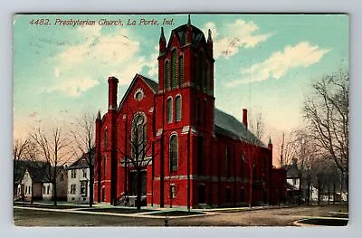 La Porte IN-Indiana Presbyterian Church Religion Vintage C1915 Postcard • $7.99