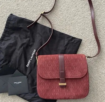 YSL Saint Laurent Suede Leather Monogram Bag Excellent Condition • $683