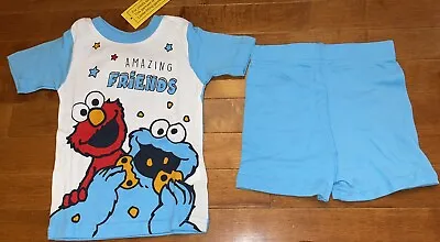 Sesame Street Cookie Monster & Elmo Amazing Friends Toddler Pajamas New 3T • $12.99