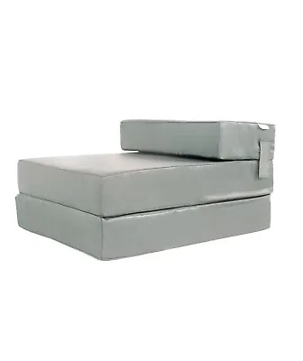 Fold Out Guest Mattress Trifold Bed Single Size Futon Z Bed Folding Sofa GREY • £39.95