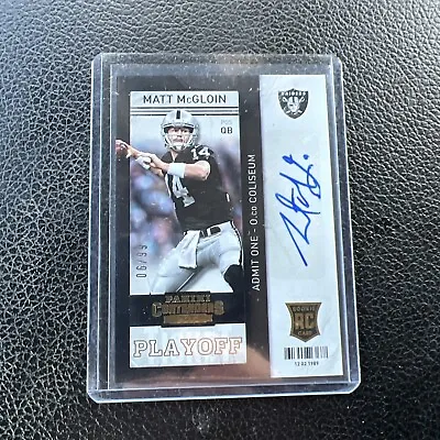 2013 Panini Contenders Short Print Rookies Matt McGloin #197 Rookie Autograph RC • $0.99