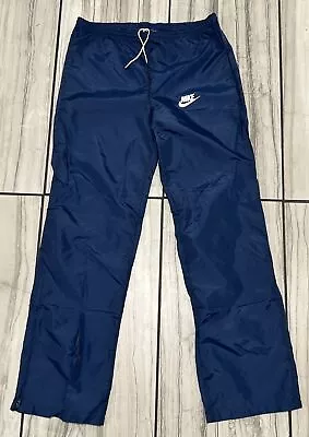 Vintage Nike Blue Windbreaker Ankle Zip Pants Small Mens • $34.99