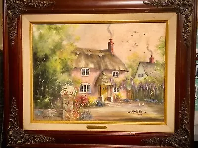 Marty Bell Original Painting Friendship Cottage 22”x18” • $899