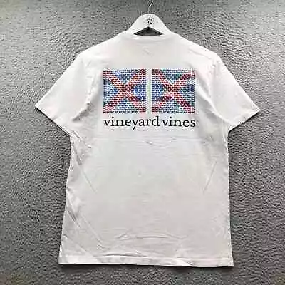 Vineyard Vines T-Shirt Men's XS Short Sleeve Crew Neck Graphic Logo White • $9.99