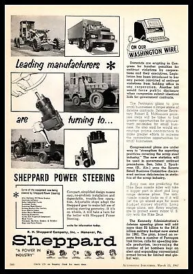 $7.46 • Buy 1961 R. H. Sheppard Power Steering Hanover PA Photo Koehring Dump Truck Print Ad
