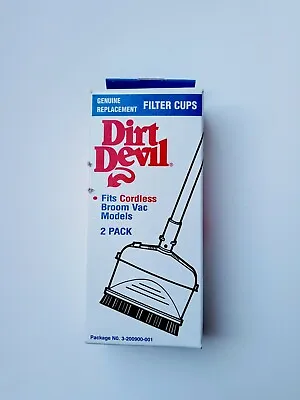 $3.25 • Buy Lot Of 2 Dirt Devil 2-pk Filter Cups Cordless Broom Vac Models New 
