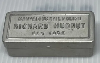 Vintage Marvelous Nail Polish Tin Aluminum Case Richard Hudnut 1920’s - 30’s • $19.90