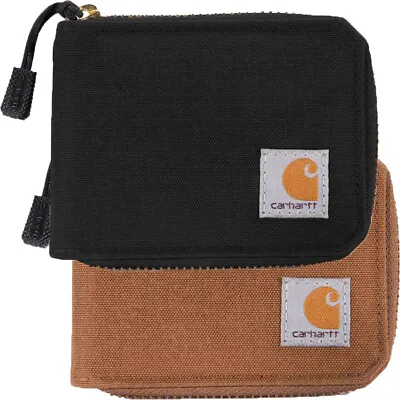$29.99 • Buy Carhartt Bifold Wallet Men's RFID Blocking Nylon Duck Zipper Wallet