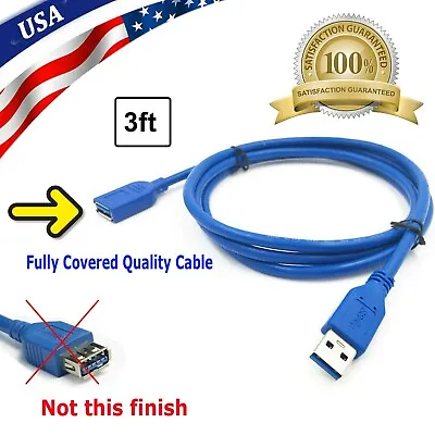 3FT (3 Feet) USB 3.0 SuperSpeed Male A To Female A Extension Cable Cord M/F USB3 • $3.95