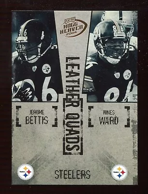 2004 Playoff Hogg Heaven Leather Quads Steelers Jerome Bettis #LQ14 #D 1022/1250 • $2.49