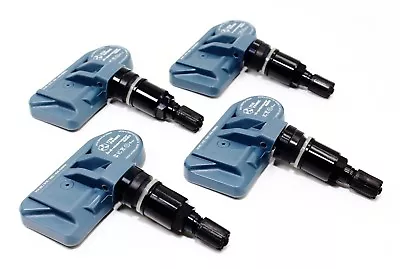 $118.99 • Buy 4 Acura NSX TLX TL TSX ILX TPMS Tire Pressure Sensors Gloss Black Valve Stems 