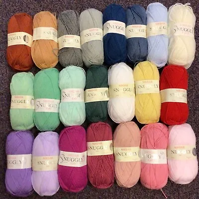 Five X 50g Balls Of Sirdar Snuggly 4ply Baby Wool/Yarn For Knitting/Crochet • £19.75