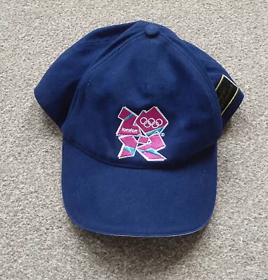 Official Adidas London 2012 Olympics Baseball Cap/Sun Hat Navy Unisex • £14