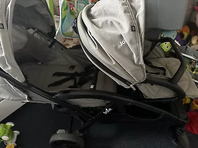 Joie Evalite Duo Double Tandem Baby Stroller Buggy -Grey With Raincover • £80