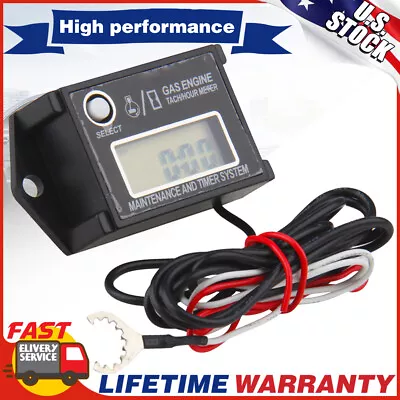 Digital Tach Hour Meter Tachometer Gauge For Dirt Bike ATV UTV Gas Engines Black • $21.89