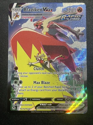 $25 • Buy Pokémon TCG Blaziken VMAX SWSH12: Silver Tempest Trainer Gallery TG15/TG30 Holo