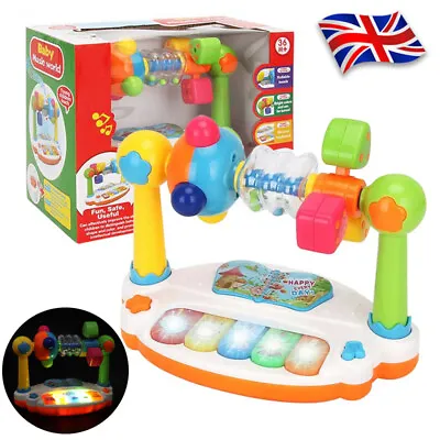 Musical Toy Light Sound Educational Developmental Piano Tambourine Baby Gift H • £7.99