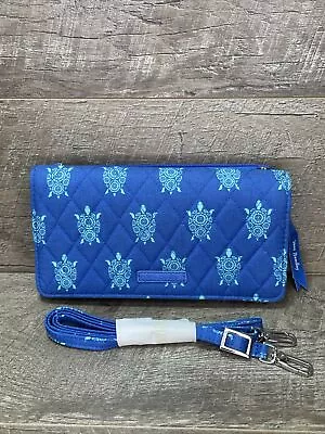 Vera Bradley Sea Turtles All In One Crossbody Purse Wallet With Adjustable Strap • $22