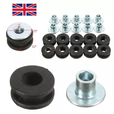 £4.79 • Buy 10Pcs Motorcycle Rubber Grommets Bolt F/ Honda Yamaha Suzuki Kawasaki Fairing UK