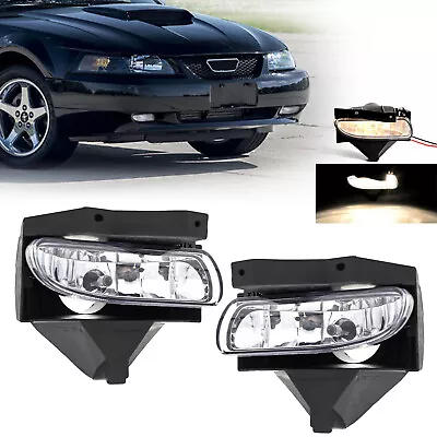 For 1999-2004 Ford Mustang Gt Clear Lens Front Bumper Driving Fog Lights Lamps • $25.20