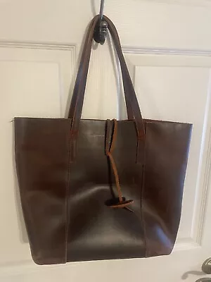 Jack & Chris Vintage Genuine Leather Tote With Small Pouch • $80