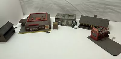 Ho Scale Lot Of 5 Building Train Depot Used Car Gas Station Burger King Signs • $29.98